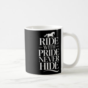 Reiten mit nie verdeckten Pferden und Reitpferden; Kaffeetasse