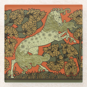 Reiten Mittelalterliche Kunst Kunsthandwerk Jugend Glasuntersetzer