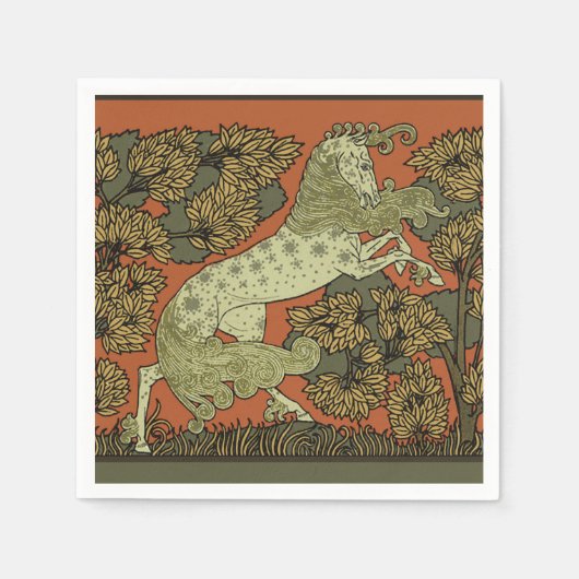 Reiten Mittelalterliche Kunst Kunsthandwerk Jugend Serviette (Vorderseite)