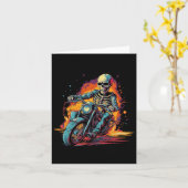 Reiten Motorrad Halloween Kostümfahrer Karte (Gelbe Blume)