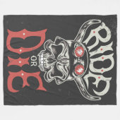 Reiten oder Die Wikingerschädel Fleecedecke (Vorderseite (Horizontal))