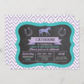 Reiten Party Einladung Pony (Vorne/Hinten)