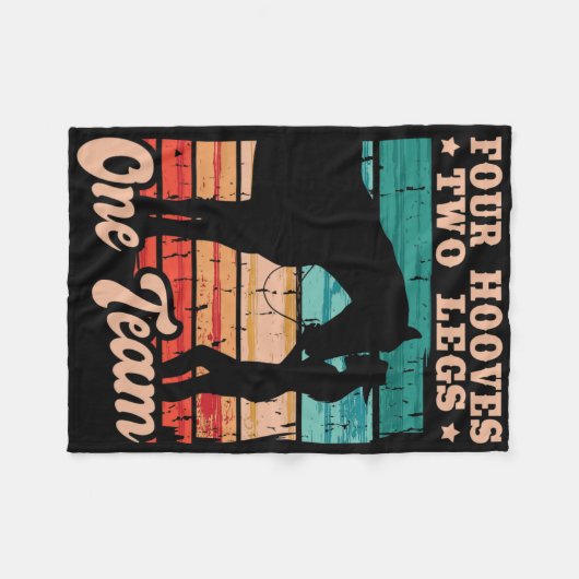 Reiten Pferde Pferde Girl Fleecedecke (Vorderseite (Horizontal))