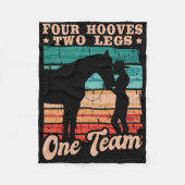 Reiten Pferde Pferde Girl Fleecedecke (Vorderseite)