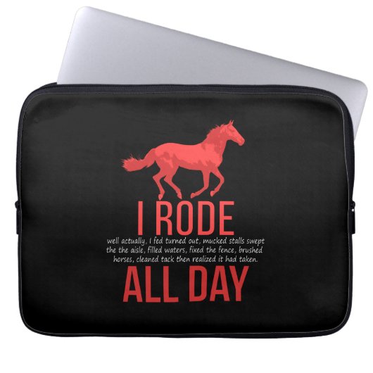 Reiten - Pferdereiten Laptopschutzhülle (Vorderseite)