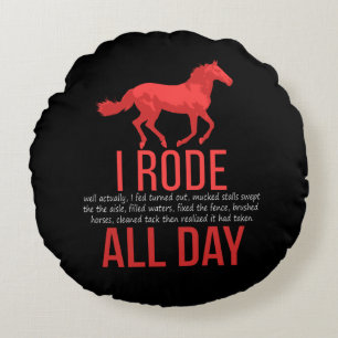 Reiten - Pferdereiten Rundes Kissen