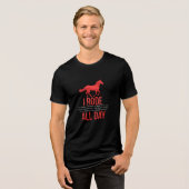 Reiten - Pferdereiten Tri-Blend Shirt (Vorderseite voll)