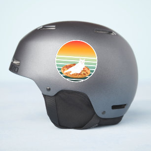 Reiten Pizza Retro Aufkleber