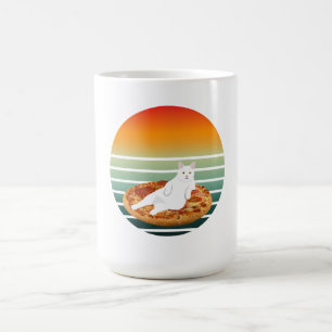 Reiten Pizza Retro Kaffeetasse