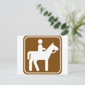 Reiten Postkarte (Stehend Vorderseite)