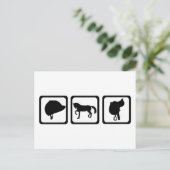 Reiten Postkarte (Stehend Vorderseite)