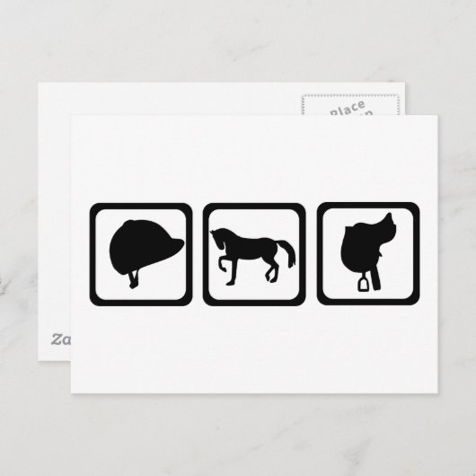 Reiten Postkarte (Vorne/Hinten)