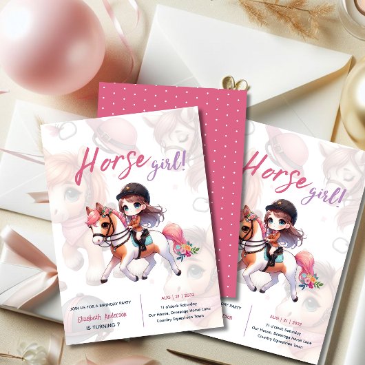 Reiten & Reiten Einladung zum Geburtstag Reiten