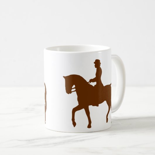 Reiten & Reiten Klassische Silhouette Tasse (VorderseiteRechts)