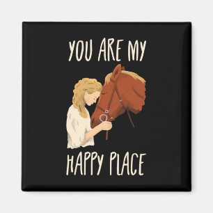 Reiten Reiten - mein Happy Place Pferd Reitsport R Magnet