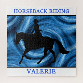 Reiten Reiten & Reiten Blauer Swirl Puzzle