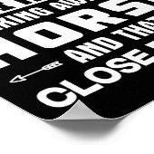 Reiten - Reiten - Reiten Poster (Ecke)