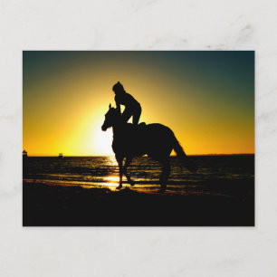Reiten Reiten Strand schöne Landschaft Postkarte