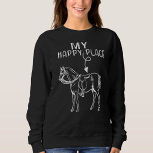 Reiten Reitsport - mein Happy Place Pferd Sweatshirt