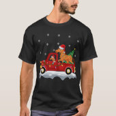 Reiten Roter LKW Weihnachten Reitausflug Weihnacht T-Shirt (Vorderseite)
