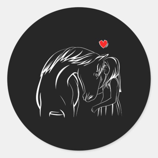 Reiten Runder Aufkleber (Vorderseite)