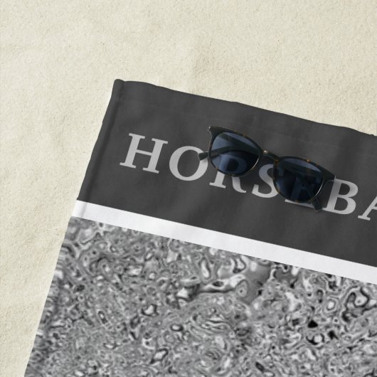 Reiten Shiny Silver Beach Handtuch (Beispiel)