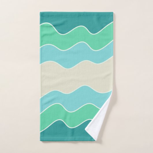 Reiten Sie das Waves Bath Handtuch Set (Handtuch)