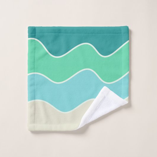 Reiten Sie das Waves Bath Handtuch Set (Waschlappen)