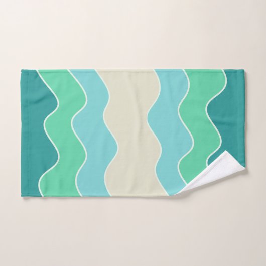Reiten Sie das Waves Bath Handtuch Set (Handtuch)