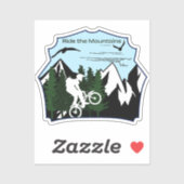 Reiten Sie die Berge Fahrrad MTB Aufkleber (Blatt)