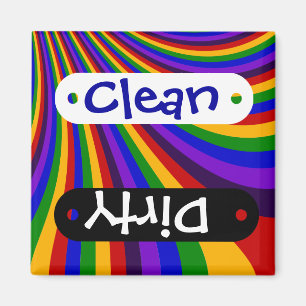 Reiten Sie die Regenbogen-Dia-bunten Streifen Magnet