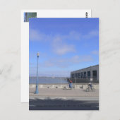 Reiten Sie ein Fahrrad entlang von Piers... Postkarte (Vorne/Hinten)