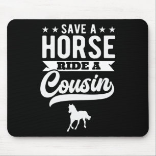 Reiten Sie ein Pferd auf dem Cousin Funny Horseck Mousepad