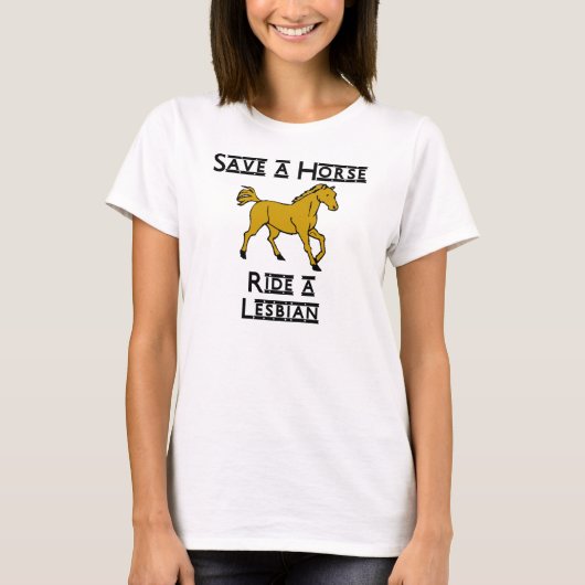 reiten Sie eine Lesbe T-Shirt (Vorderseite)