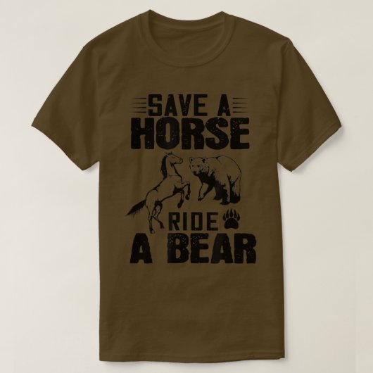 Reiten Sie einen Bär zurück - Funny Bear Lover T-Shirt (Design vorne)