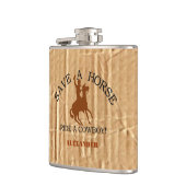 Reiten Sie einen Cowboy Flachmann (Links)