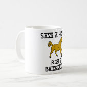 reiten Sie einen Maurer Kaffeetasse (Vorderseite Links)