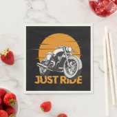Reiten Sie einfach Biker Retropapier & Party Napki Serviette (Beispiel)