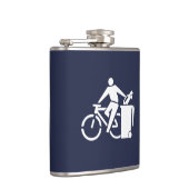 Reiten Sie Ihr Fahrrad, Trash Ihr Auto Flachmann (Rechts)