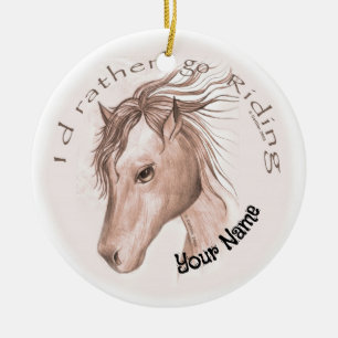 Reiten Sie Pferd Keramik Ornament