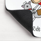 Reiten Sie sie Cowboy-Strichmännchen Mousepad (Ecke)