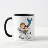 Reiten Sie sie Cowboy-Strichmännchen-Tasse Tasse (Links)