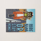 Reiten Sie stark oder bleibe Sie Zuhause - Katzen Puzzle (Horizontal)