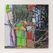 Reiten - Skateboarder-Design für Cartoon Puzzle (Horizontal)