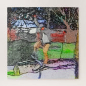 Reiten - Skateboarder-Design für Cartoon Puzzle (Vertikal)