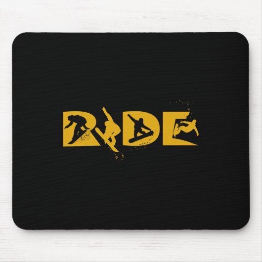 Reiten Snowboarden Funny Snowboard Snowboarder Ges Mousepad (Vorne)