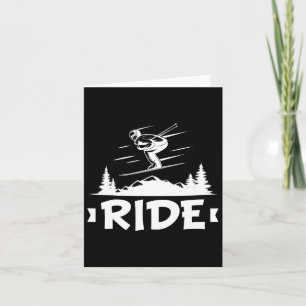Reiten Snowboarden Skifahren Vintages Design Schne Karte