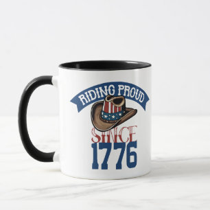 Reiten stolz seit 1776 mit US Flagge Tasse