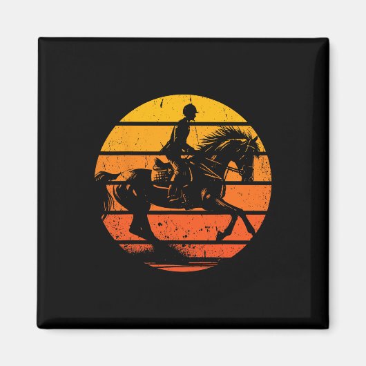 Reiten Sunset Reitsport Magnet (Vorne)