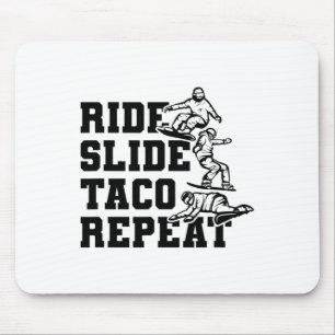 Reiten Taco Wiederholung Snowboarder Snowboarden S Mousepad